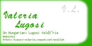 valeria lugosi business card